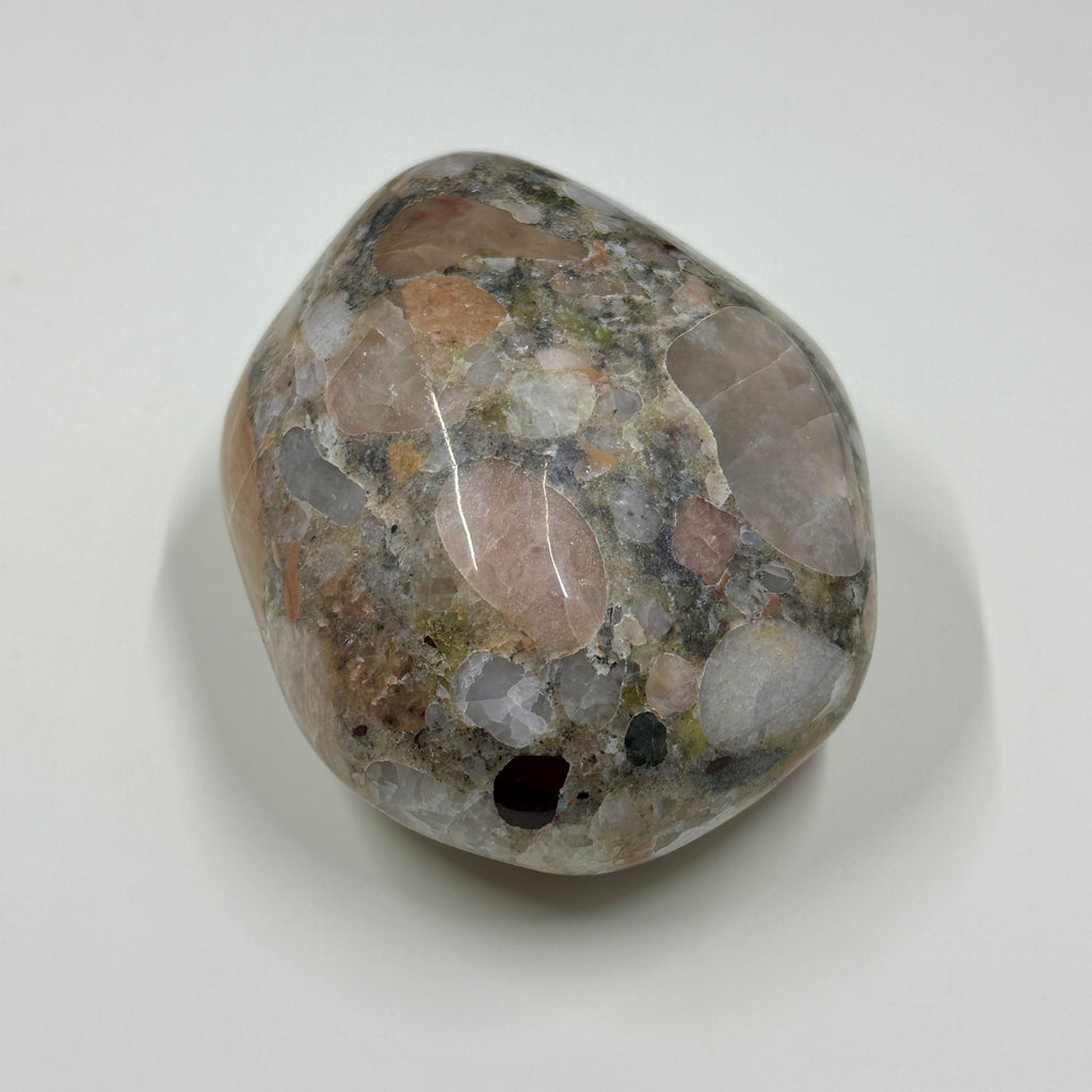 Rare Polished Michigan Pudding Stone - Hematite & Epidote Quartzite Matrix with Feldspar Inclusion 038