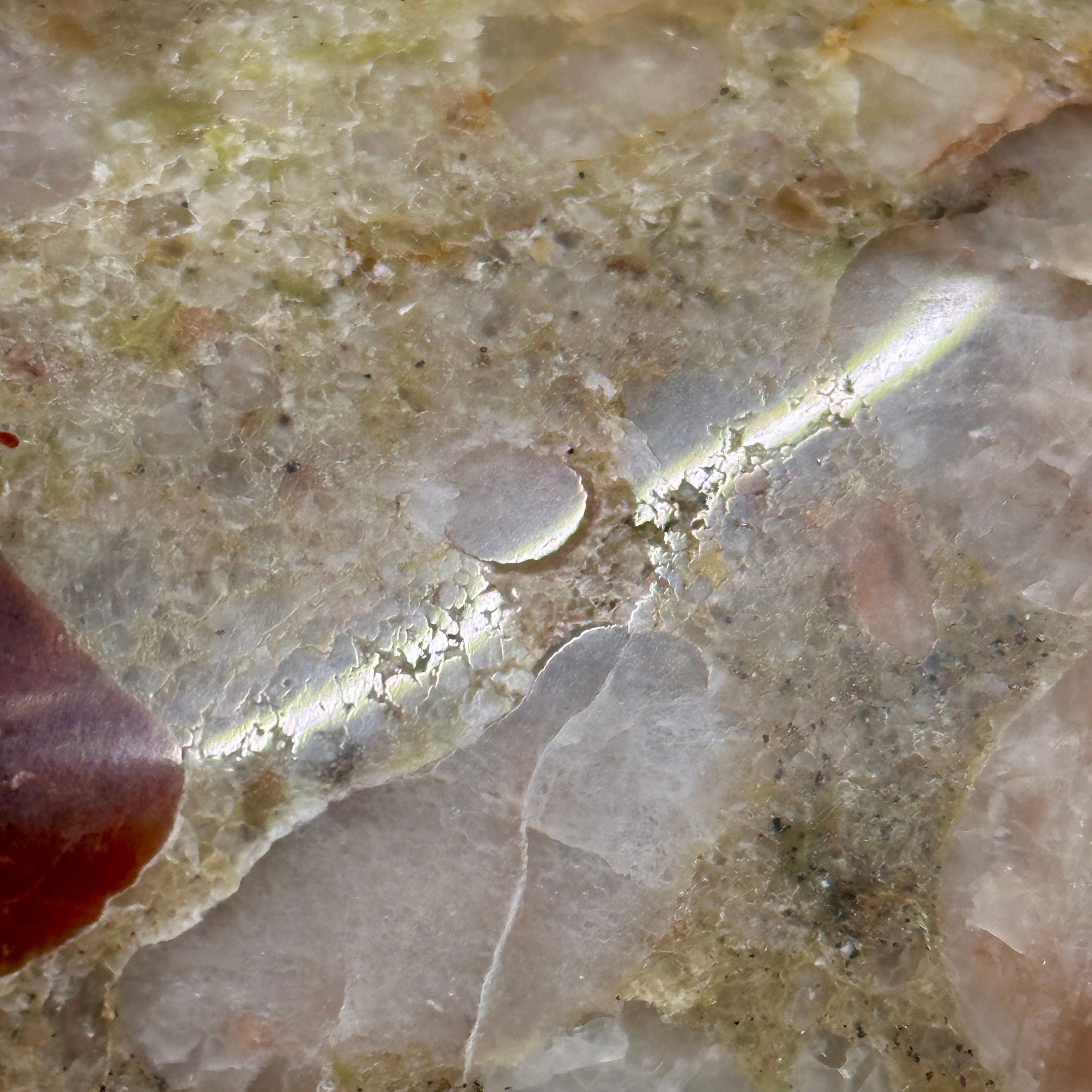 Rare Polished Michigan Pudding Stone - Hematite & Epidote Quartzite Matrix with Feldspar Inclusion 038