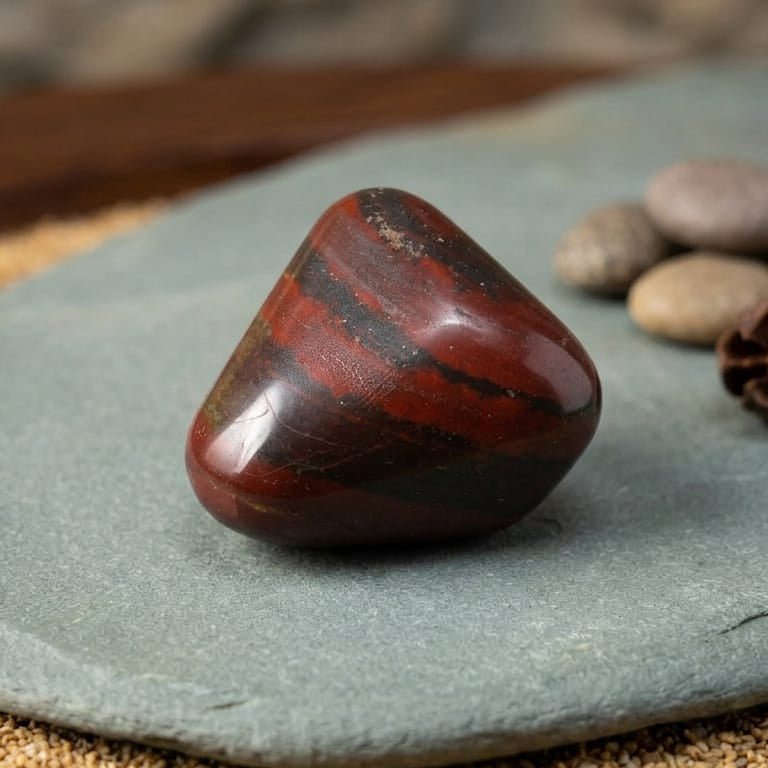 Polished Banded Iron Formation (BIF) - Red Jasper and Specular Hematite - 036