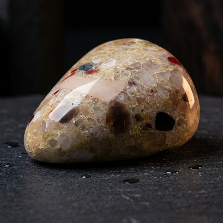 Polished Michigan Pudding Stone - Red Jasper, Chert & Quartz Inclusions 029