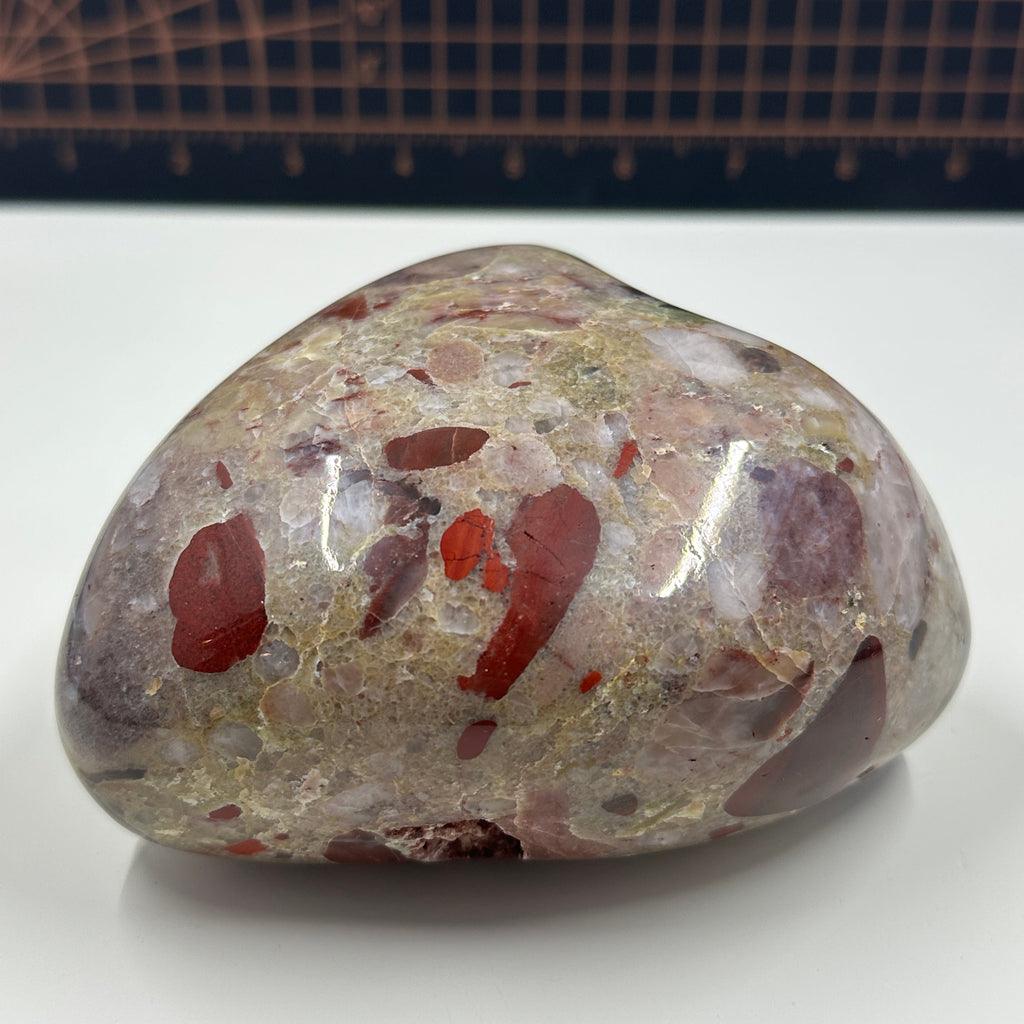 Polished Michigan Pudding Stone - Red Jasper, Chert & Quartz (014)
