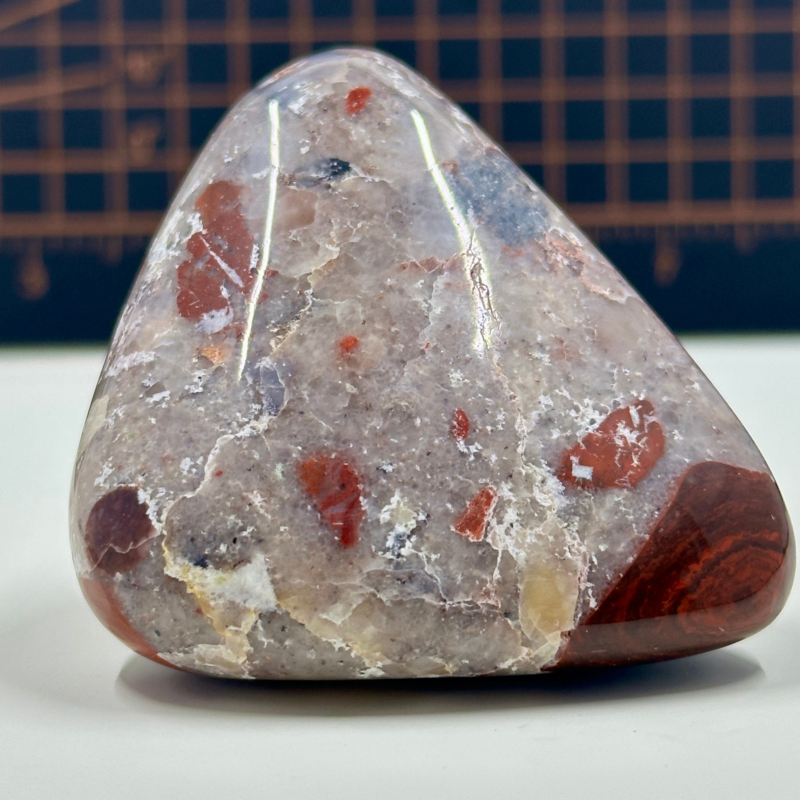 Polished Michigan Pudding Stone - Red Jasper, Chert & Quartz Inclusions 030