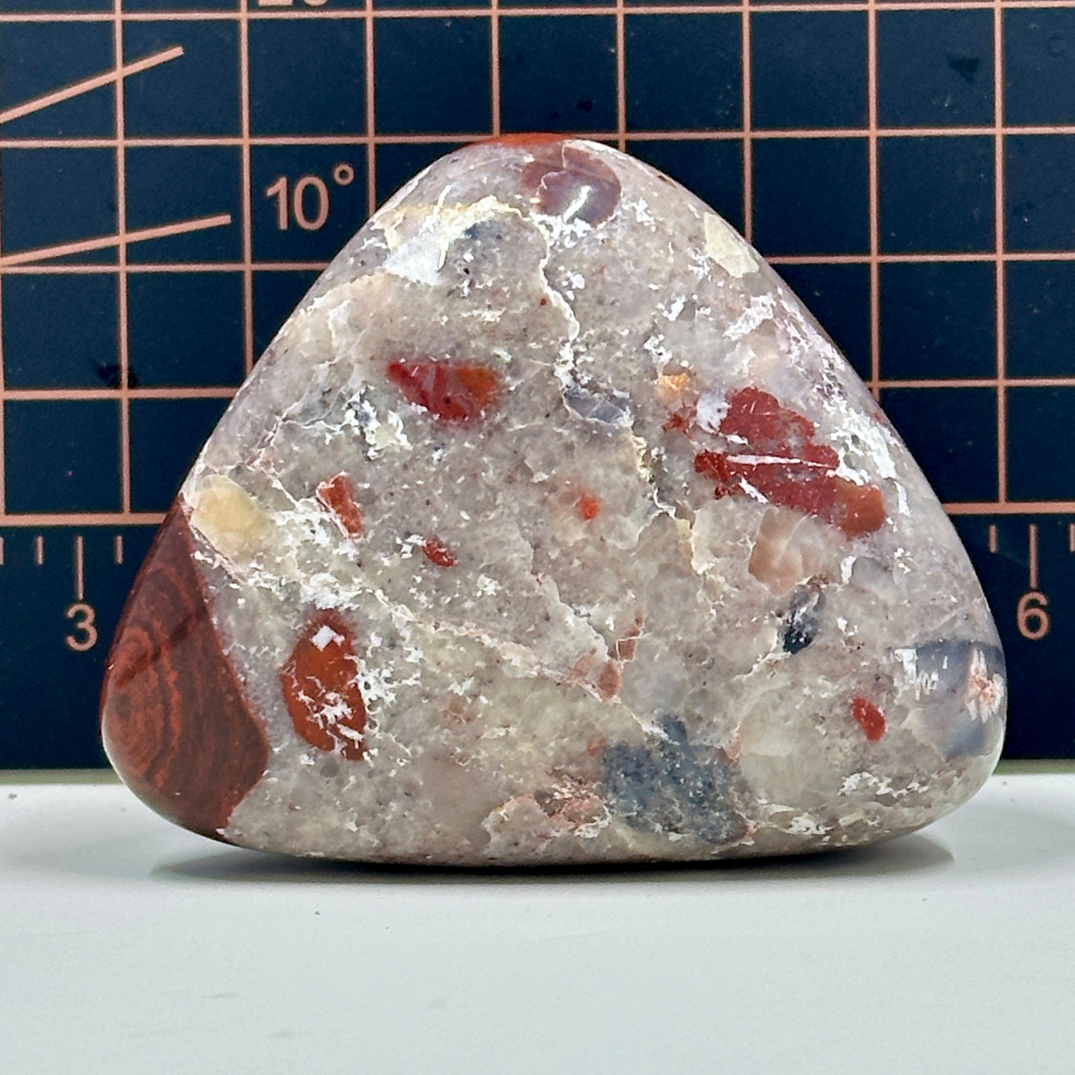 Polished Michigan Pudding Stone - Red Jasper, Chert & Quartz Inclusions 030