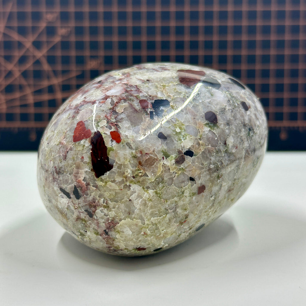 Polished Michigan Pudding Stone – Red Jasper, Chert & Quartz Inclusions