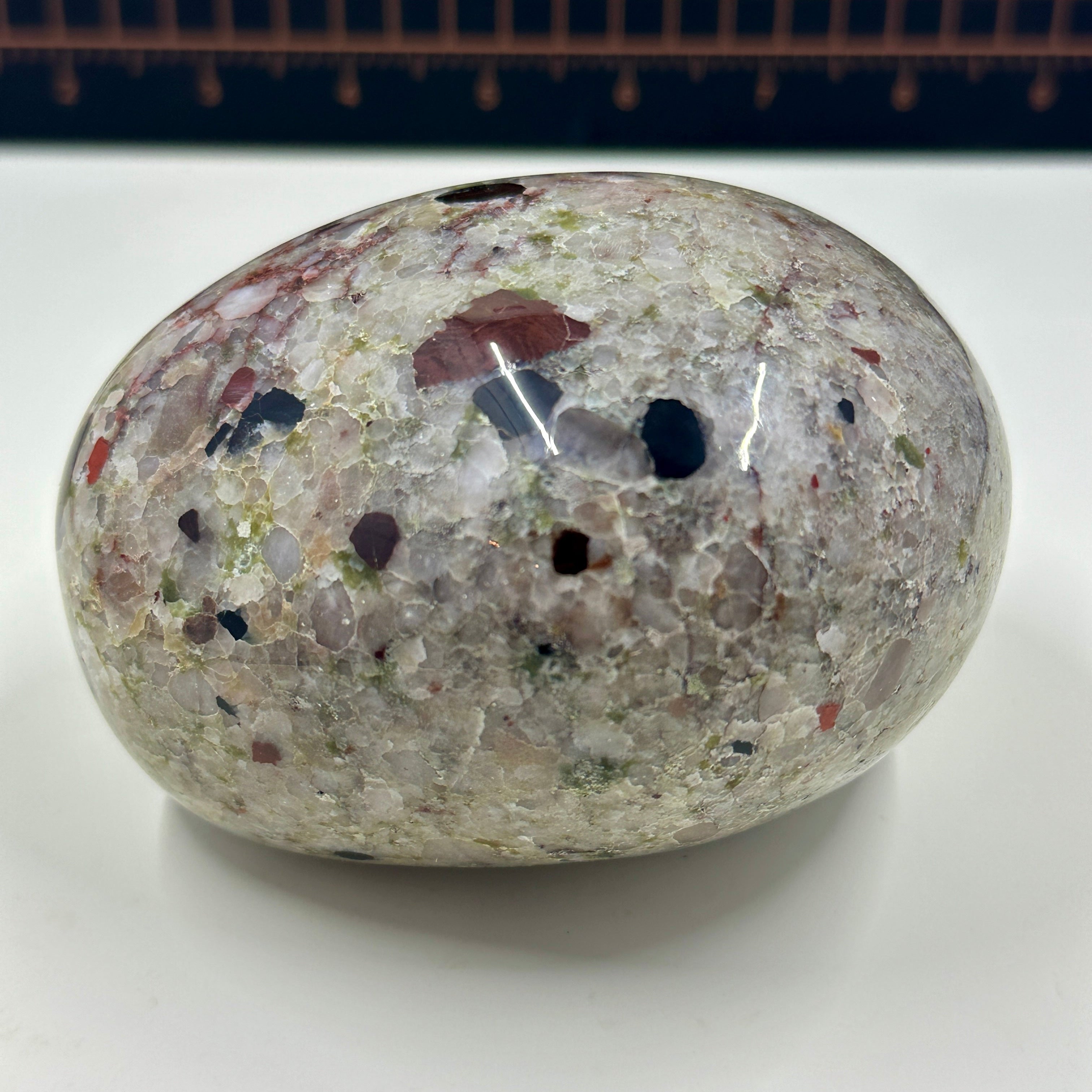 Polished Michigan Pudding Stone – Red Jasper, Chert & Quartz Inclusions
