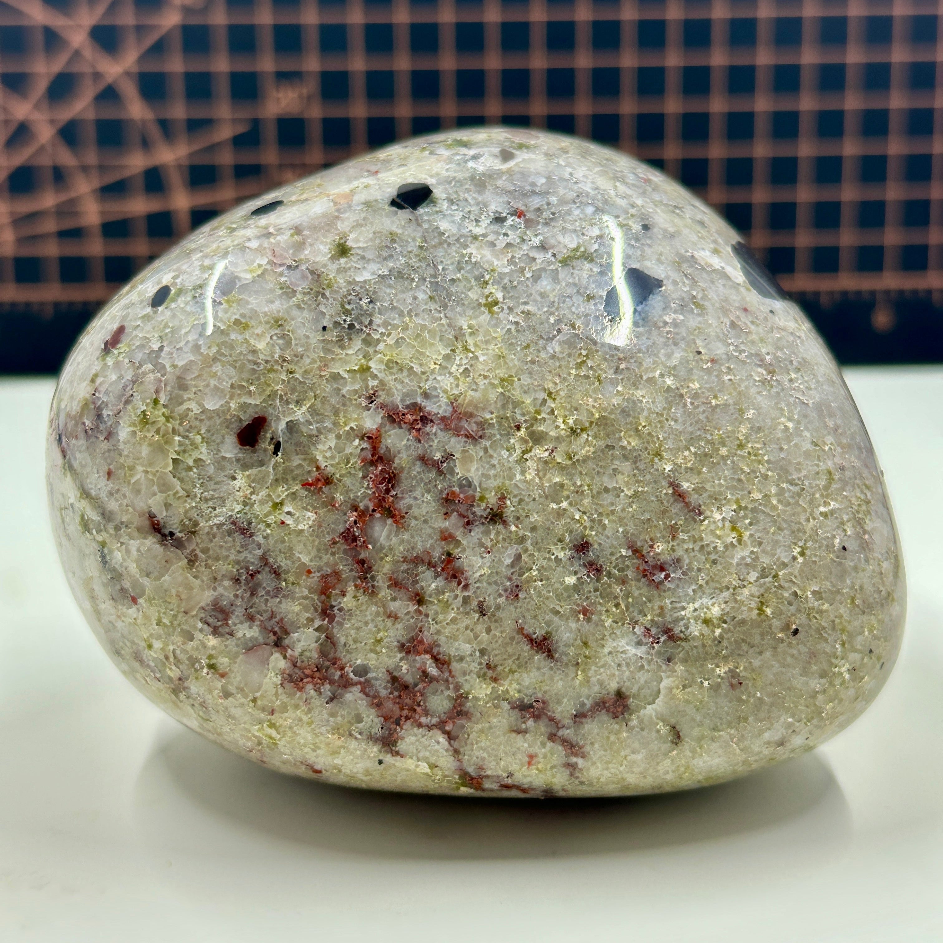 Polished Michigan Pudding Stone – Red Jasper, Chert & Quartz Inclusions