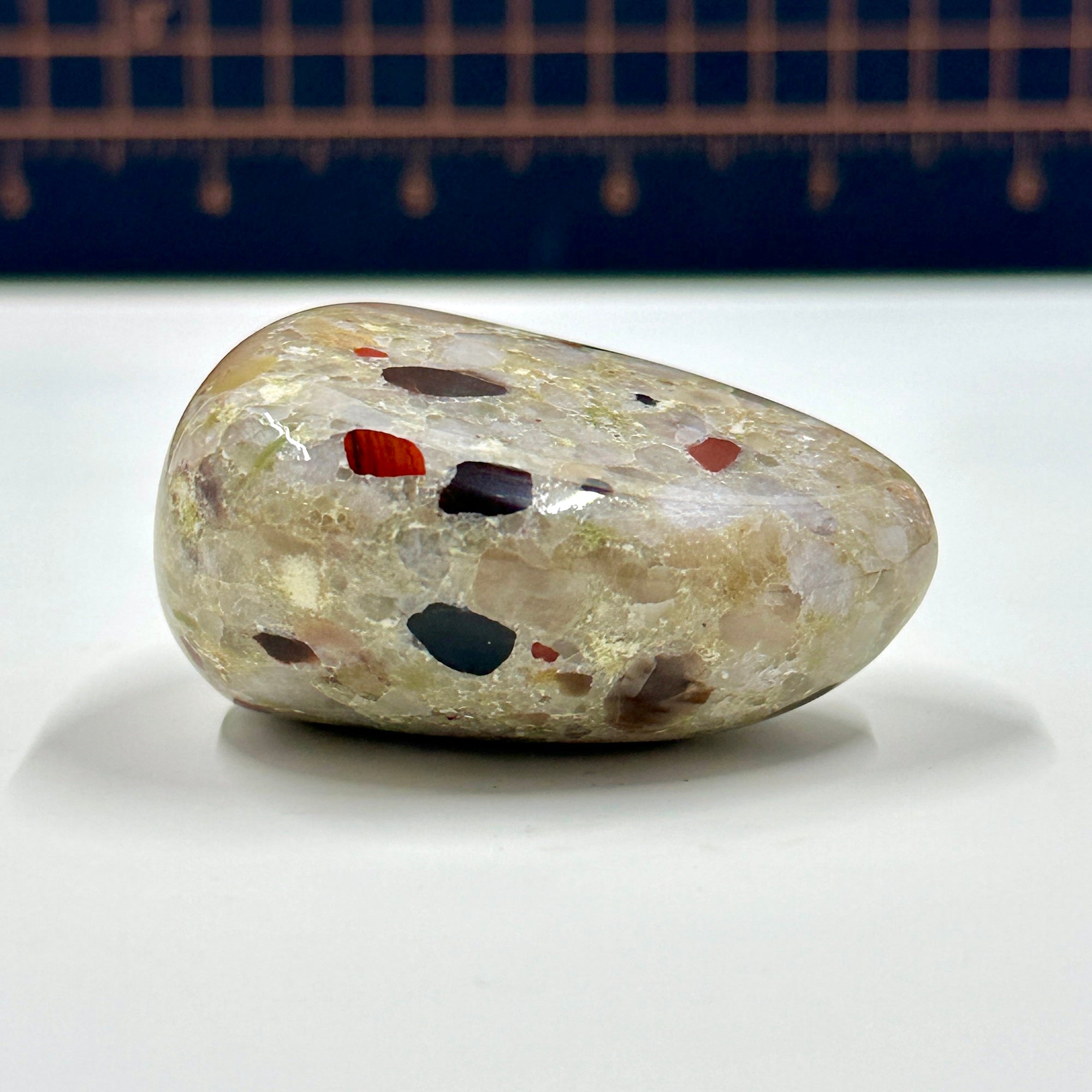 Polished Michigan Pudding Stone - Red Jasper, Chert & Quartz Inclusions 029