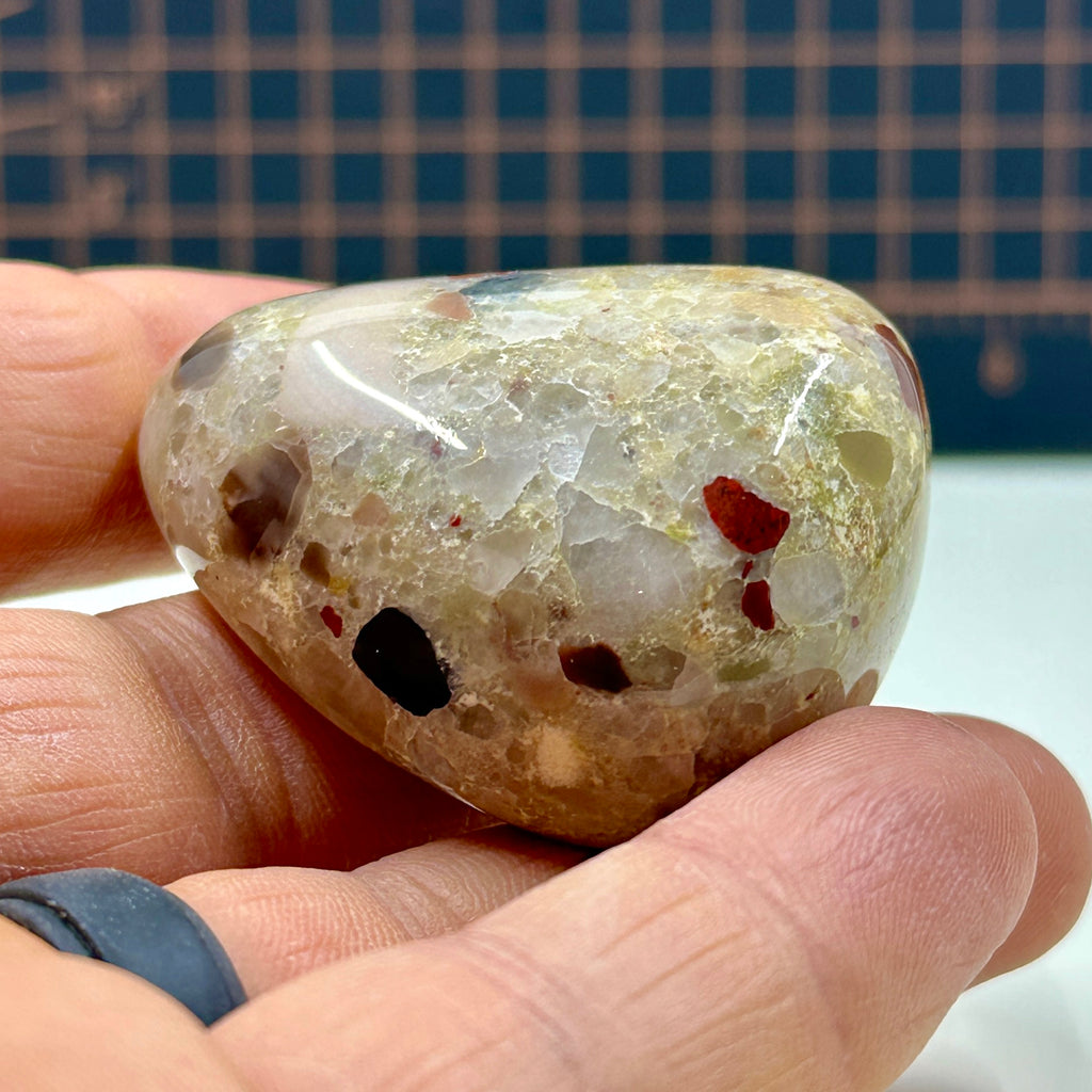 Polished Michigan Pudding Stone - Red Jasper, Chert & Quartz Inclusions 029