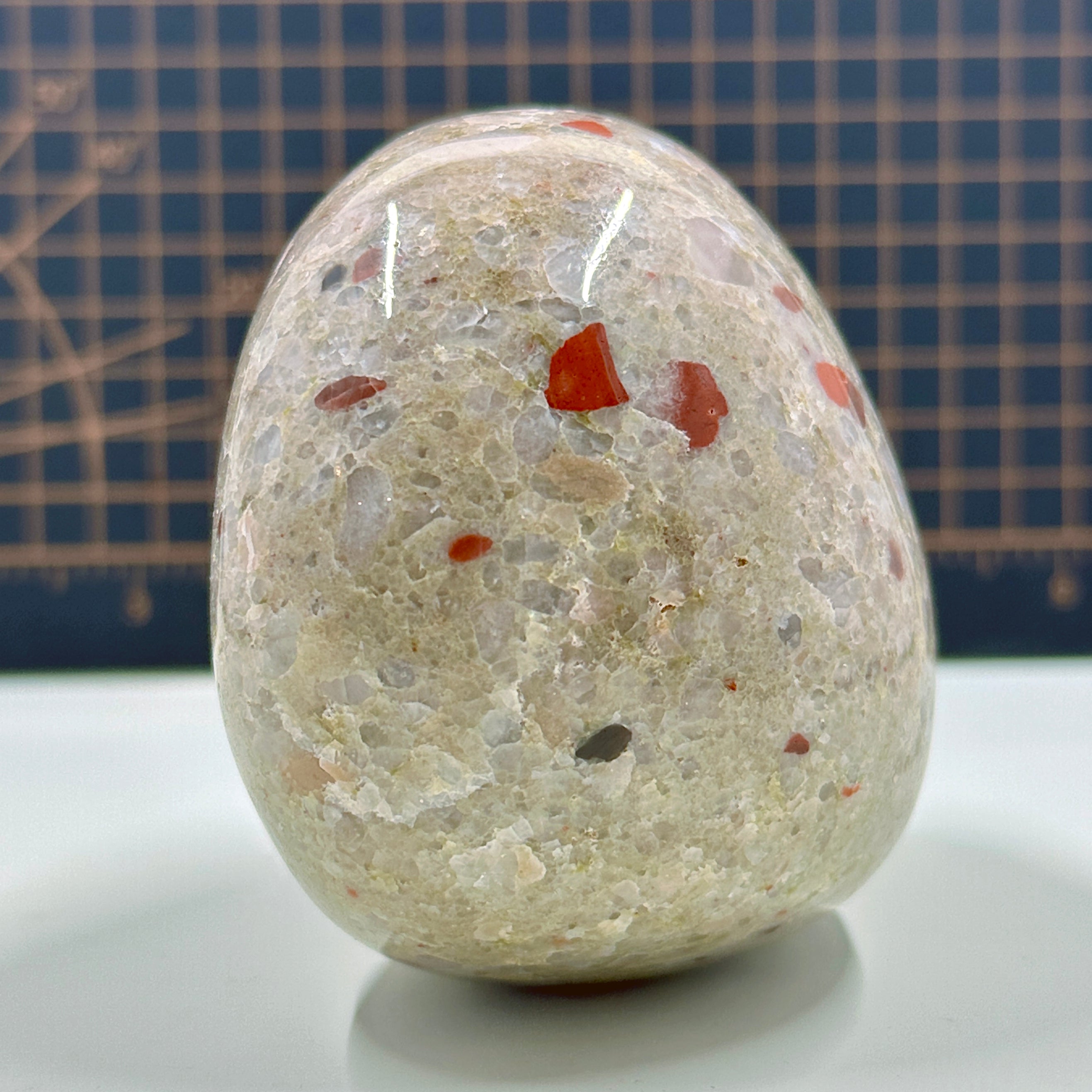 Polished Michigan Pudding Stone - Red Jasper & Chert Inclusions 032