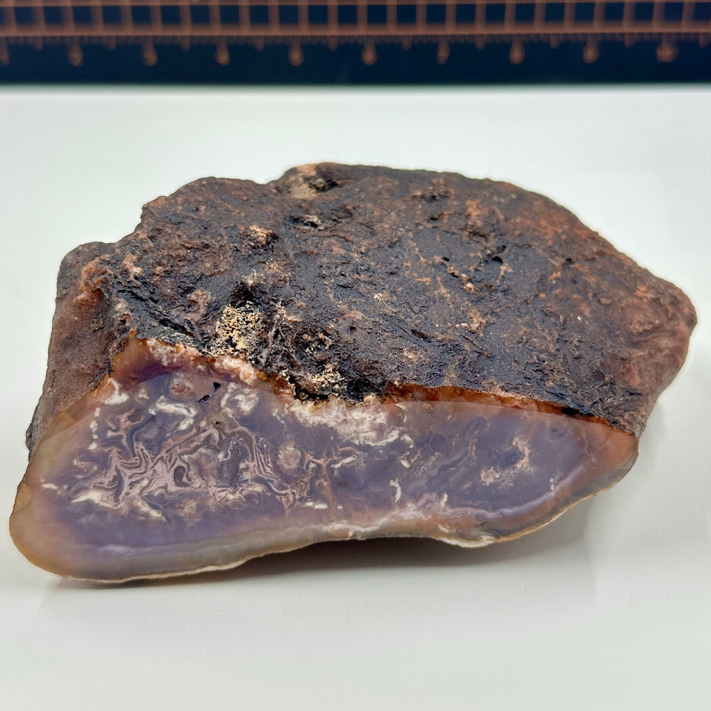 Polished Purple Chalcedony Agate Display Piece