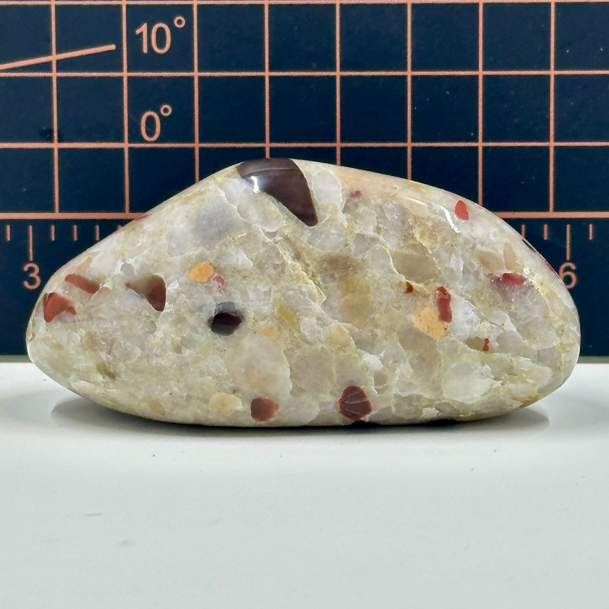 Polished Michigan Pudding Stone - Red Jasper, Chert & Quartz Inclusions 034