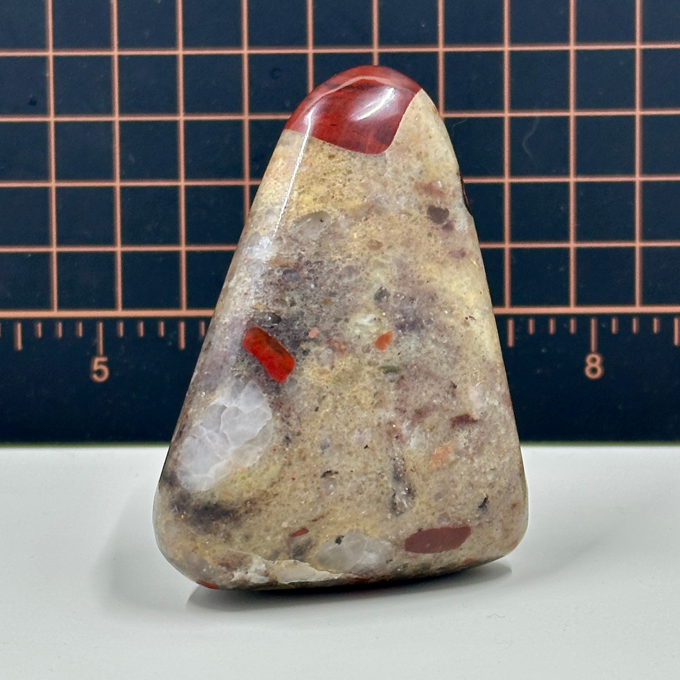Polished Michigan Pudding Stone – Red Jasper, Chert & Quartz 039