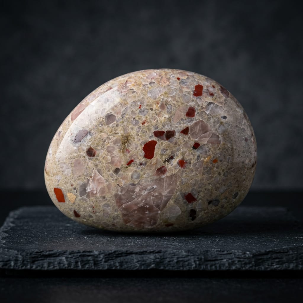 Polished Michigan Pudding Stone - Red Jasper & Chert Inclusions 032